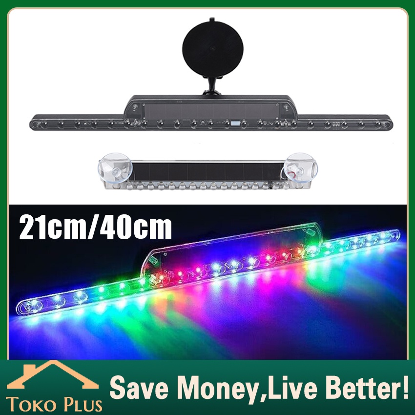 Lampu Strobo Mobil Truk Dan Bus Tenaga Surya Solar 5V 2A dekorasi Tempel Kaca Belakang Mobil Kedip L