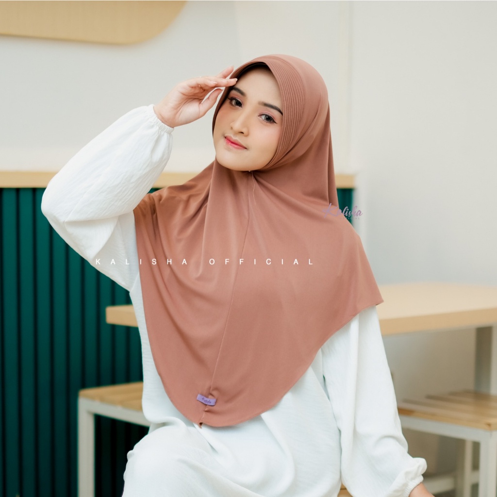 Jilbab Kerudung Hijab Instant Bergo Simple Latifa Jumbo  Pinguin Jersey  OOTD Outfit Fashion Wanita 