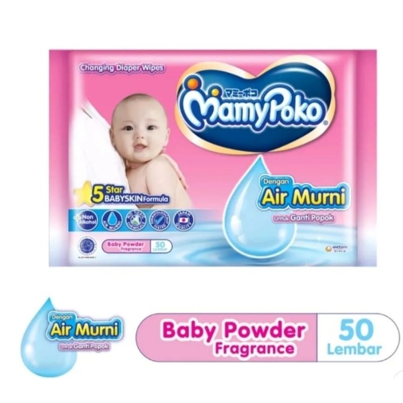 Mamypoko Tisu Basah Wipes Reguler 50 Fragrance | Non Fragrance