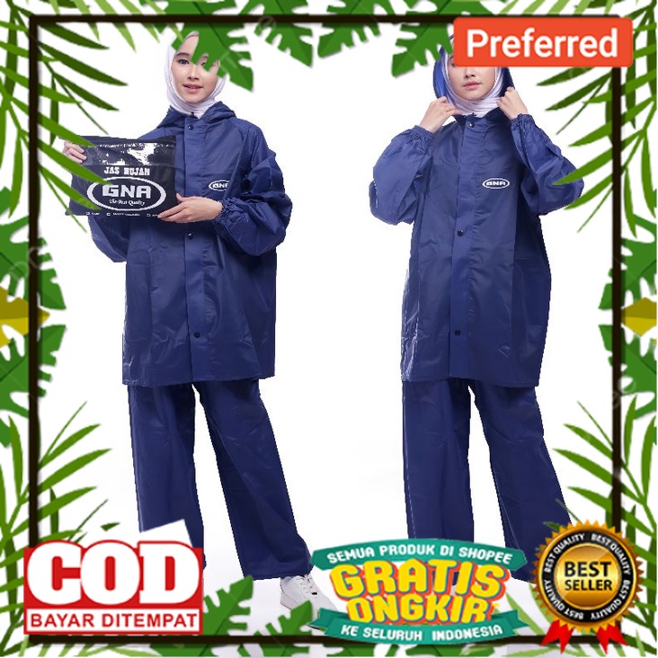 RAINCOAT, JAS HUJAN GNA ORIGINAL ANTI REMBES PRIA WANITA BAHAN PVC 025 TEBAL LENTUR// JAS HUJAN / MU