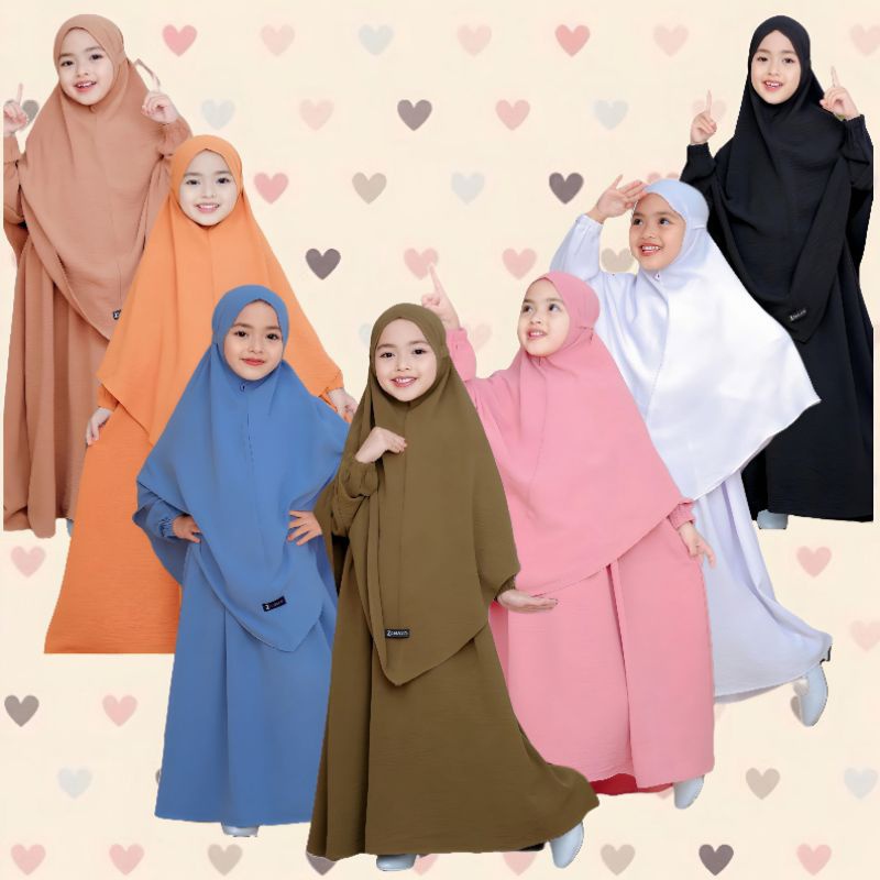Gamis Syari Zahra Kids Fatimah Set S-XXXL