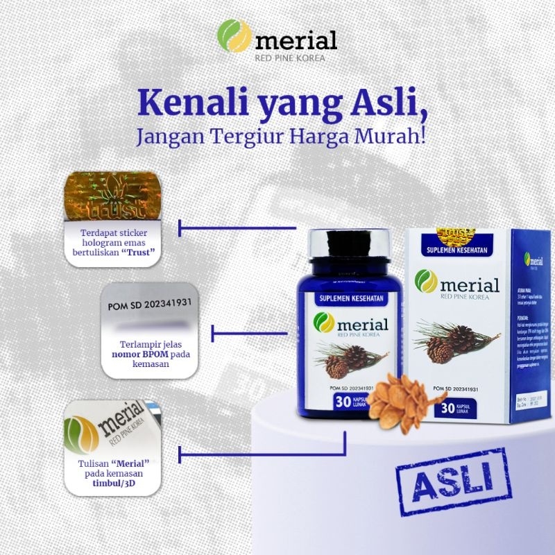 MERIAL RED PINE KOREA SUPLEMEN ATASI KOLESTEROL DAN HIPERTENSI