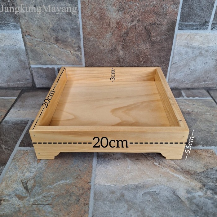 

Baki Kaki 20x20cm/ Wooden Tray/ Nampan Kayu Kaki 20x20 cm - Baki Kaki 20x15 murah