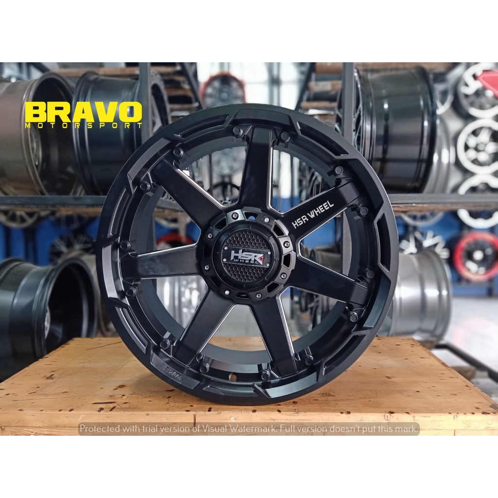 Velg Mobil Ring 17 DOLAGO HSR R17 Untuk Pajero Fortuner Mux Black Diskon Murah Bukan Lenso Work Meis