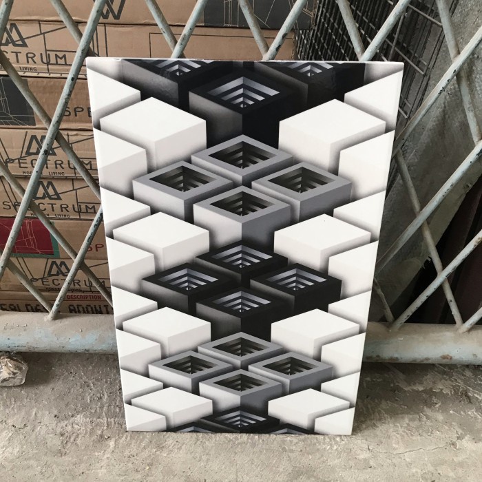 Keramik dinding 25x40 hitam putih motif 3D/keramik dinding kamar mandi