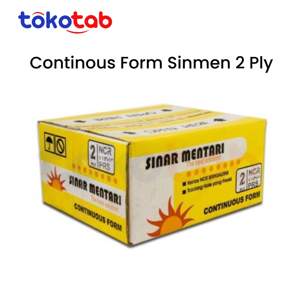 

Tokotab - Continous Form Sinar Mentari Kertas Print NCR K2 Ply Full K2 Ply PRS