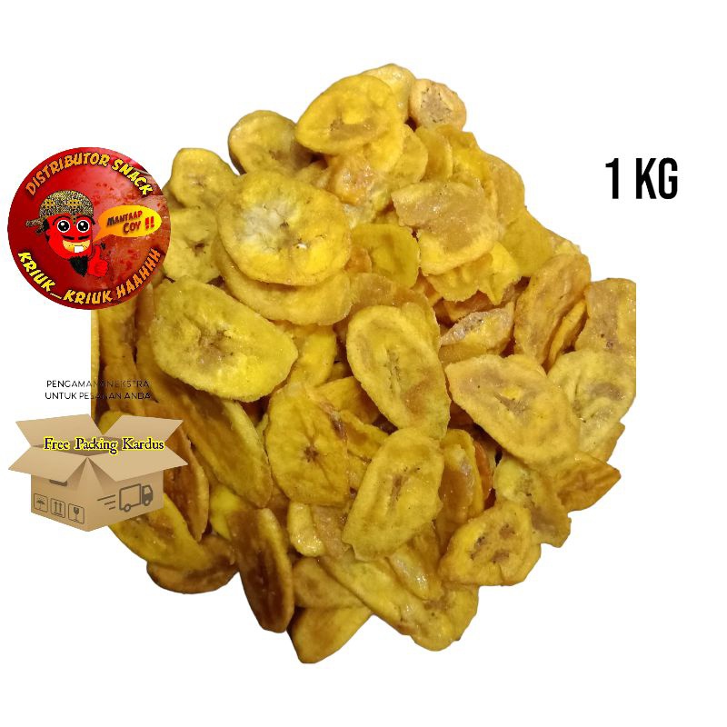 

Keripik pisang madu 1 kg / kripik pisang manis 1 kg