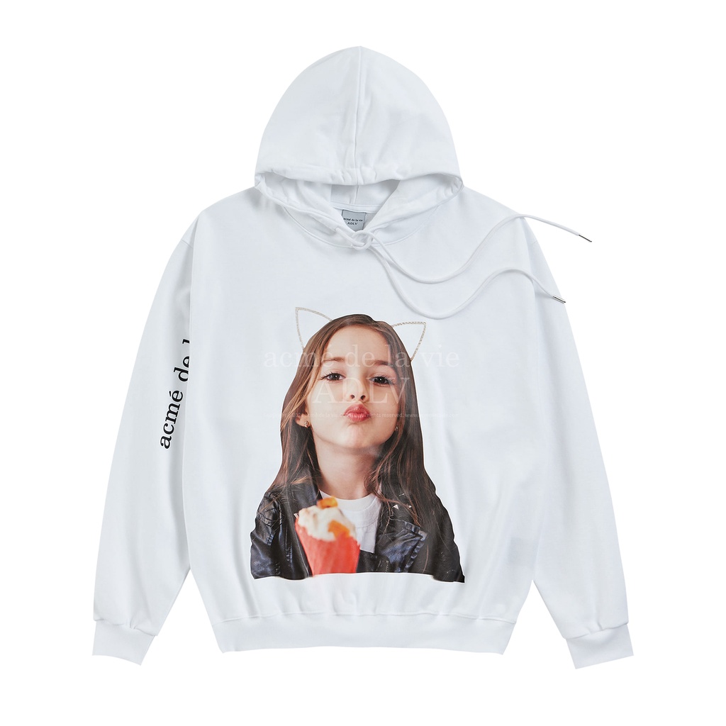 [ADLV] Baby Face Hoodie White Kiss - Hoodie Oversized Fit Unisex acme de la vie