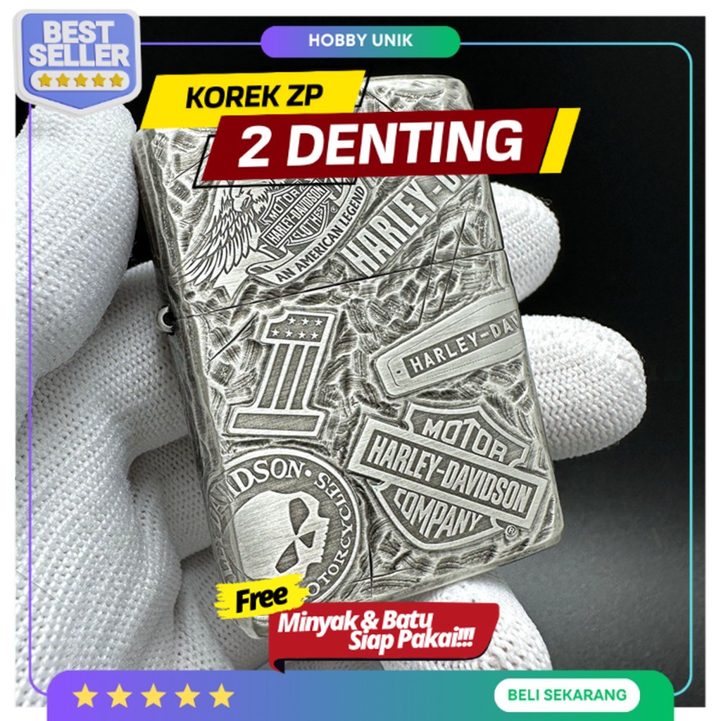 Korek Zp 2 Denting Zippo Brass Armor Silver HD 162 - Hobby Unik
