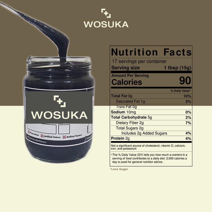 

KF97 Natural Organic Creamy Black Sesame Tahini Paste - Pasta Wijen Hitam - Less Sugar