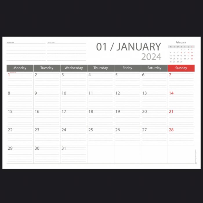 

Monthly Planner 2024 / Kalender Bulanan 2024