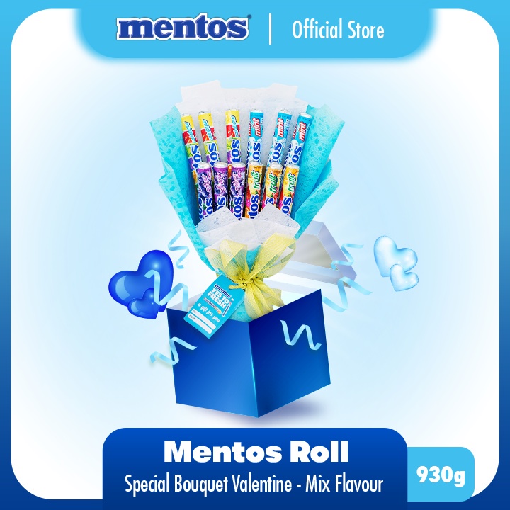 

Bouquet Mentos Roll All Variant (12 x 37g) - Buket Bunga Permen Mentos Mint Rasa Buah