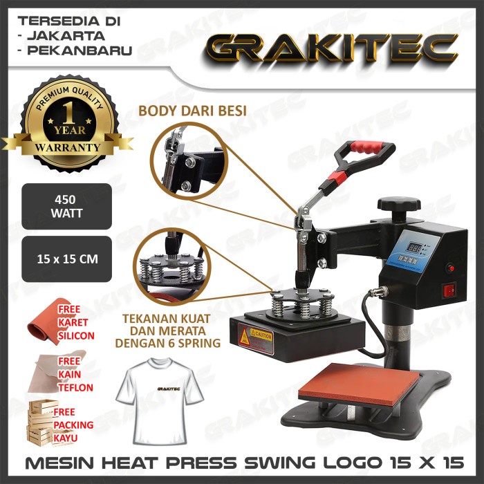 ✨MURAH✨ -MESIN PRESS TOPI MULTIFUNGSI - Alat Pres Cetak Sablon Topi Polyflex - Swing Topi 8x15