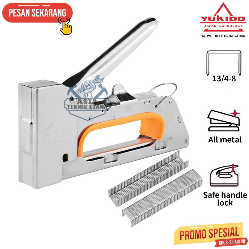 Kangaro Alat Staples Tembak Jok Kulit Motor / Stapler Gun / Hekter Gun / Gun Tacker / Stapler Kayu