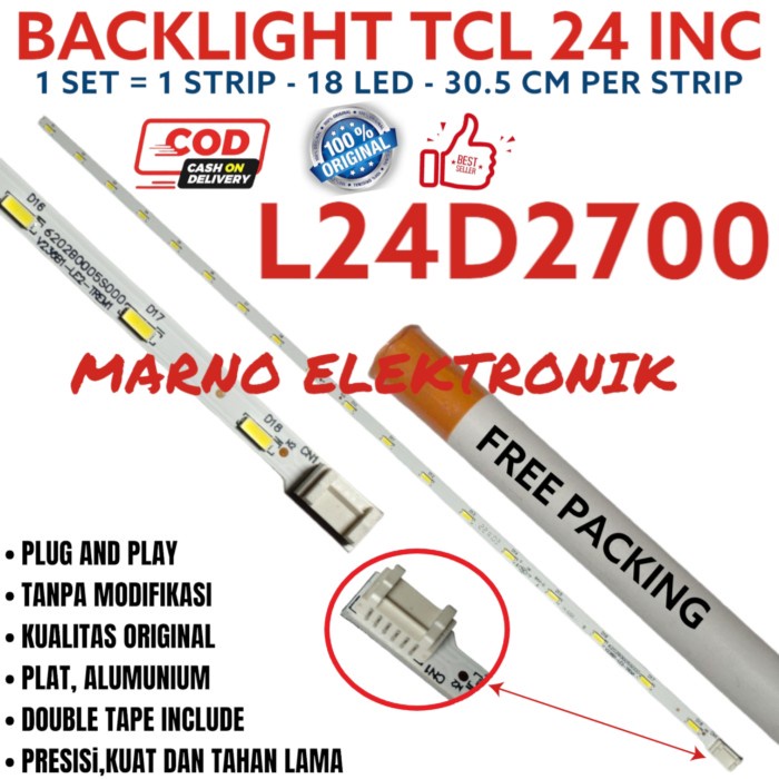 BACKLIGHT TCL 24IN 24D SMD L24D2700 L 24D2700 L-24D2700 BL LAMPU 18K