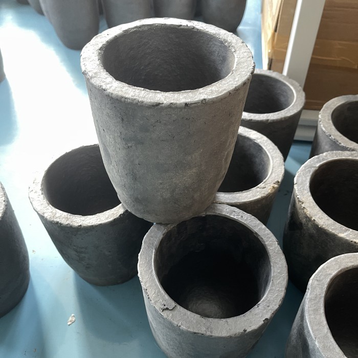 Silicon Carbide Grafit Crucible Kowi Tungku Lebur Kuningan Tembaga 16Kg