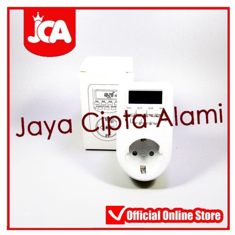 timer digital lampu aquarium stop kontak listrik otomatis charge batt