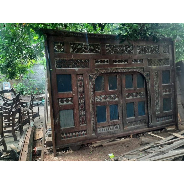 Termurah Gebyok antik etnik jawa kayu jati lawas asli repro siap pakai