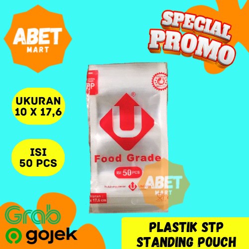 Plastik Standing Pouch 10 x 17,6 cm 1 Pak Isi 50 Pcs - STP 10x17 Kecil