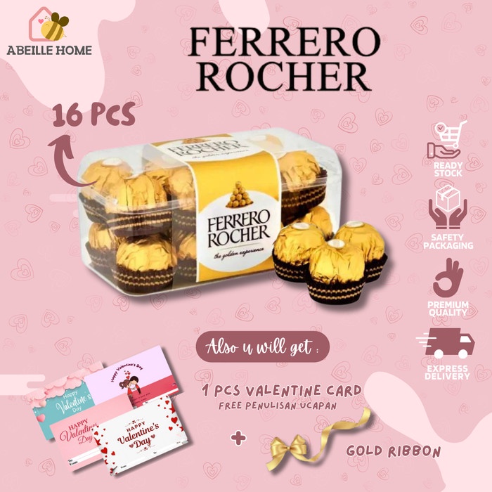 

COKLAT FERRERO ROCHER T 24 ISI 24 PCS KADO VALENTINE GIFT - FERRERO16+PITA