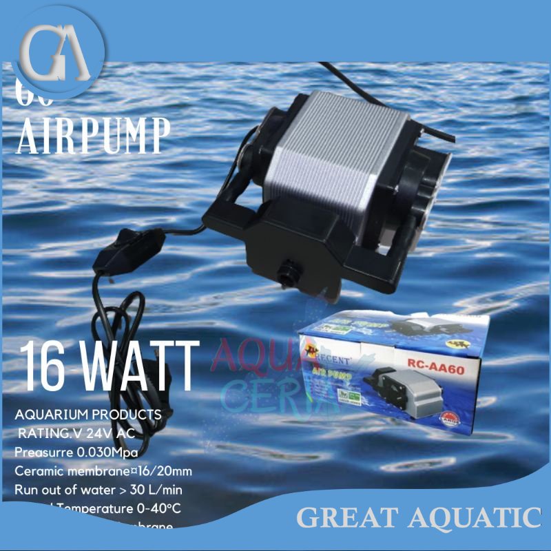AIR PUMP RECENT AA 60 POMPA AERATOR AQUARIUM KOLAM IKAN