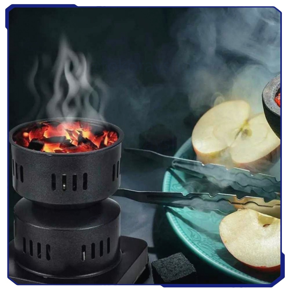 Kompor Listrik Mini Electric Hookah BBQ Charcoal Stove Camping 500W - ZD-A016