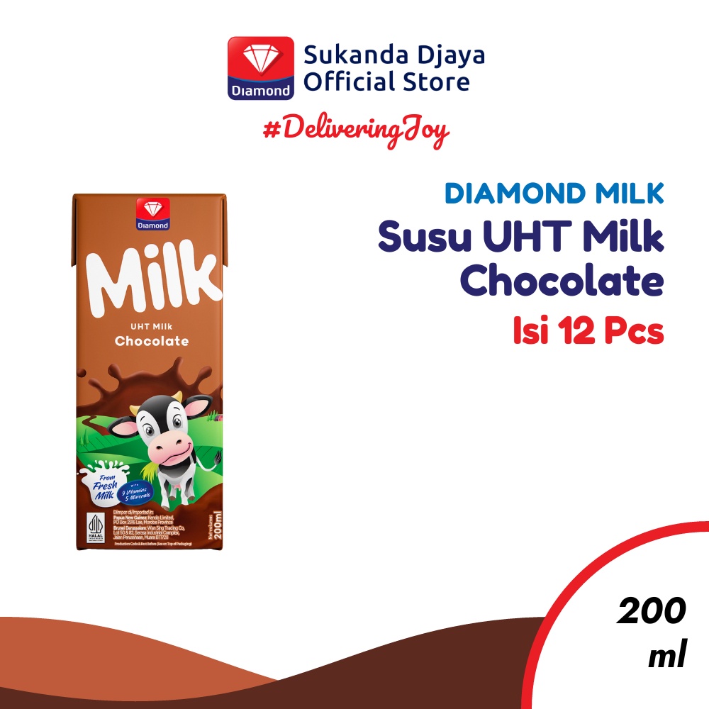 

Diamond Milk Susu UHT Chocolate 200 ML [Isi 12 Pcs]