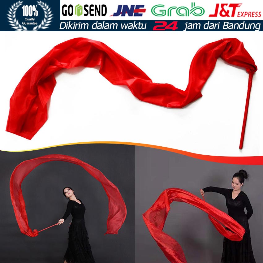 Colorful Dance Ribbon Gym Rhythmic Art Gymnastic Streamer Twirling Rod Stick