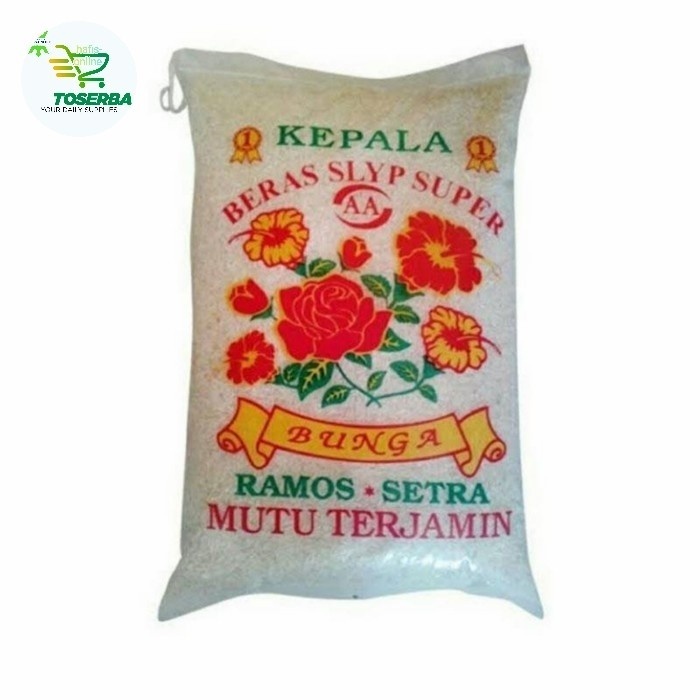 

Ready beras ramos setra 5 kg cap bunga - 5 Liter