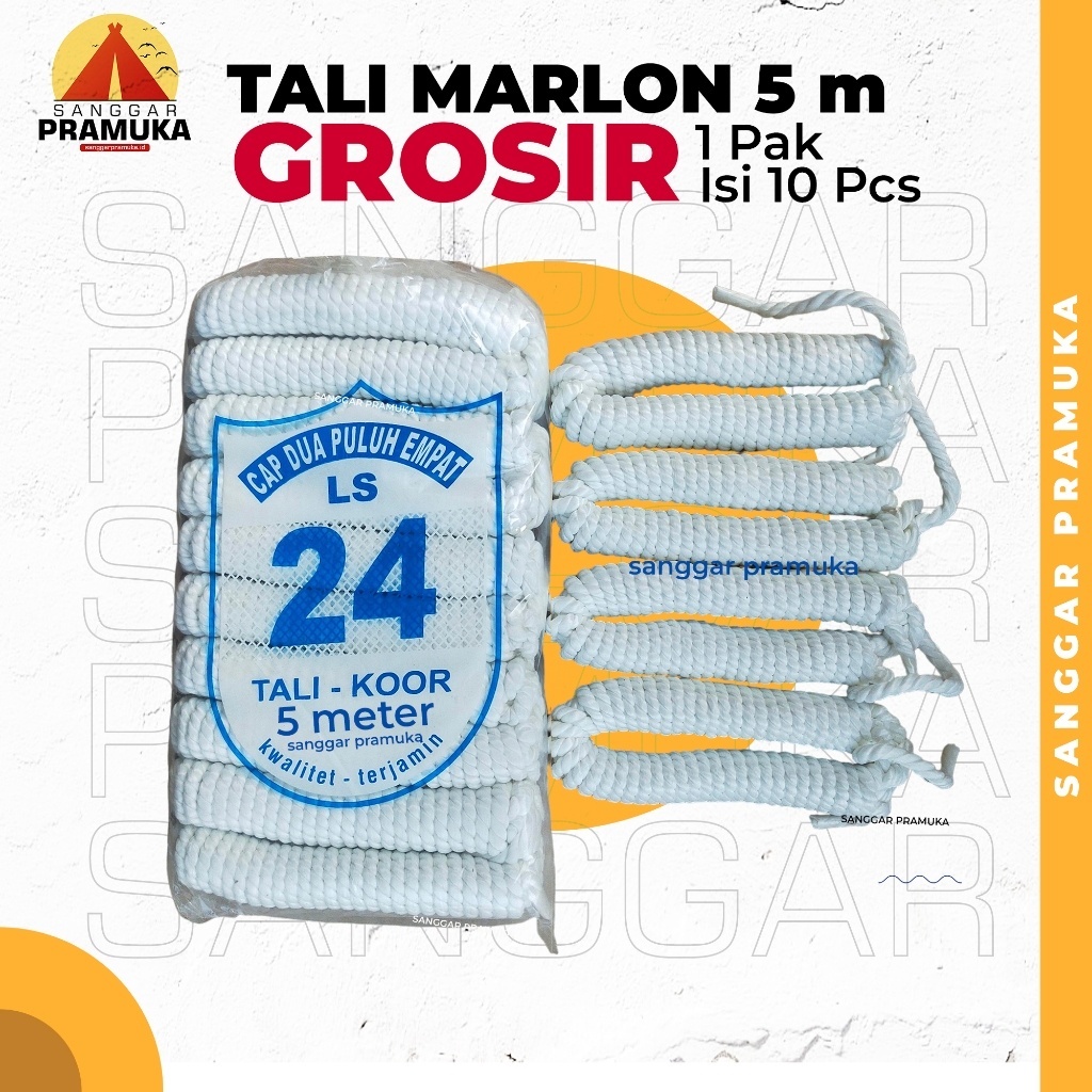 

[1 Pak] Tali Marlon 5 meter / Tali Pramuka Marlon 5 meter / Tali Pramuka 5 Meter