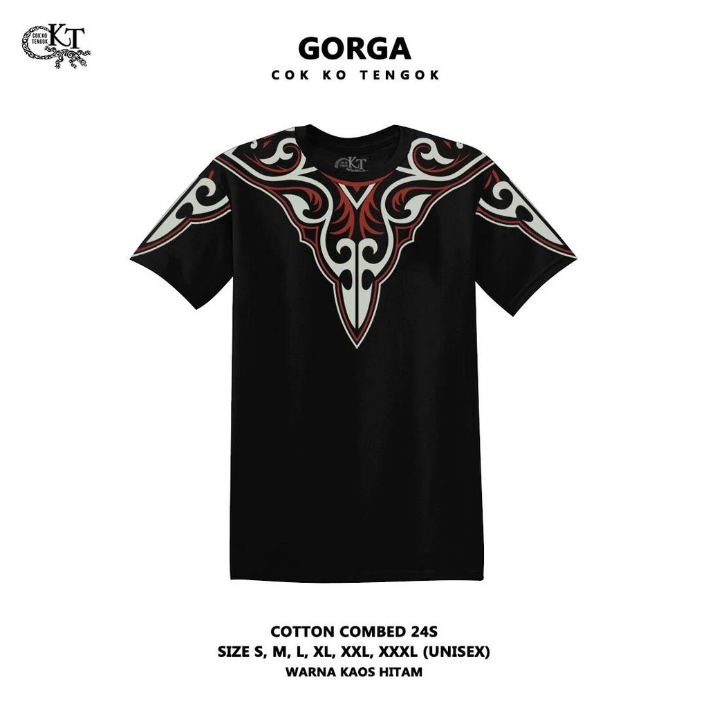 CKT Kaos Batak Gorga Fullprint G4 Cok Ko Tengok Batik Batak Distro Katun Tshirt