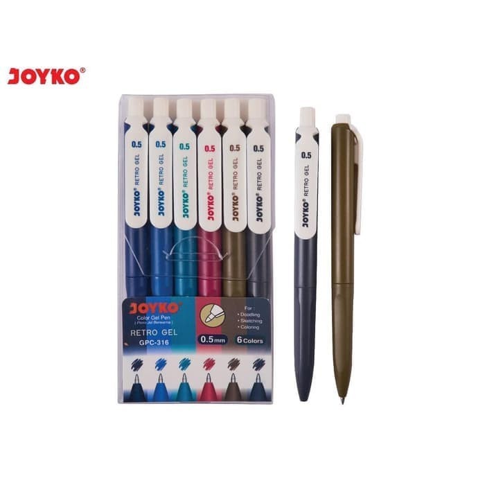 

Pulpen Gel Joyko RETRO GEL 6 Warna GPC-316 SET