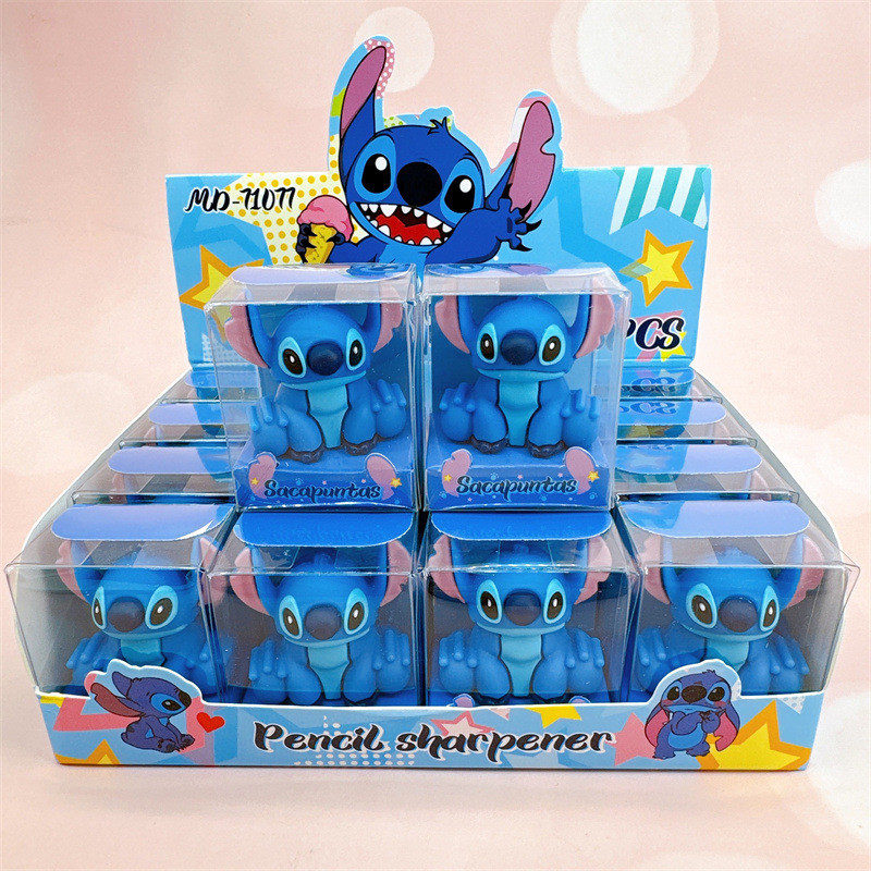 

Cartoon Sanrio Stitch 3d Three-Dimensional Shape Pen Knife Stitch Pencil Sharpener Pencil Sharpener Pencil Sharpener Stationery