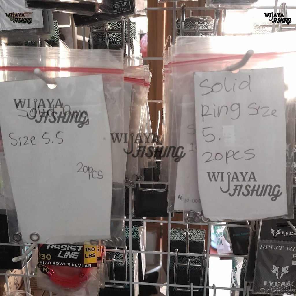 Solid Ring untuk kevlar assist hook ukuran 5mm dan 5.5mm satu pack Wijaya Fishing