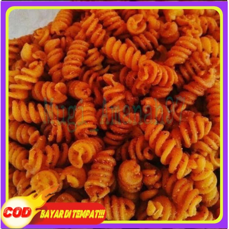

1kg Makaroni keriting/ulir murah 8 varian rasa