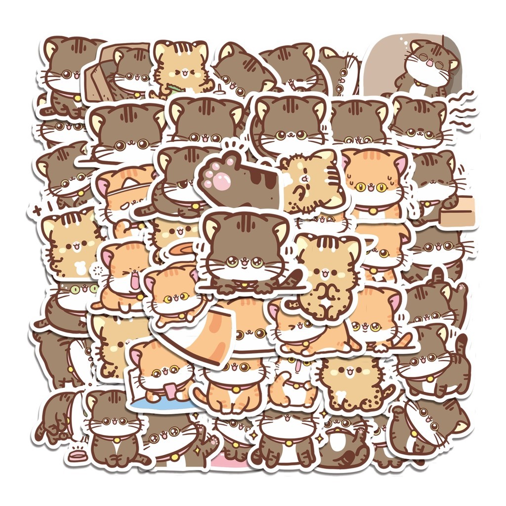 

COD 50 Pcs Stiker Sweethouse Meow Lucu Anti Air Untuk Dekorasi Notebook Sepeda Skateboard Handphone