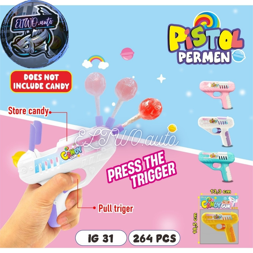 Mainan PERMEN PISTOL/Mainan Baru Kotak Penyimpanan Permen Lollipop Gun