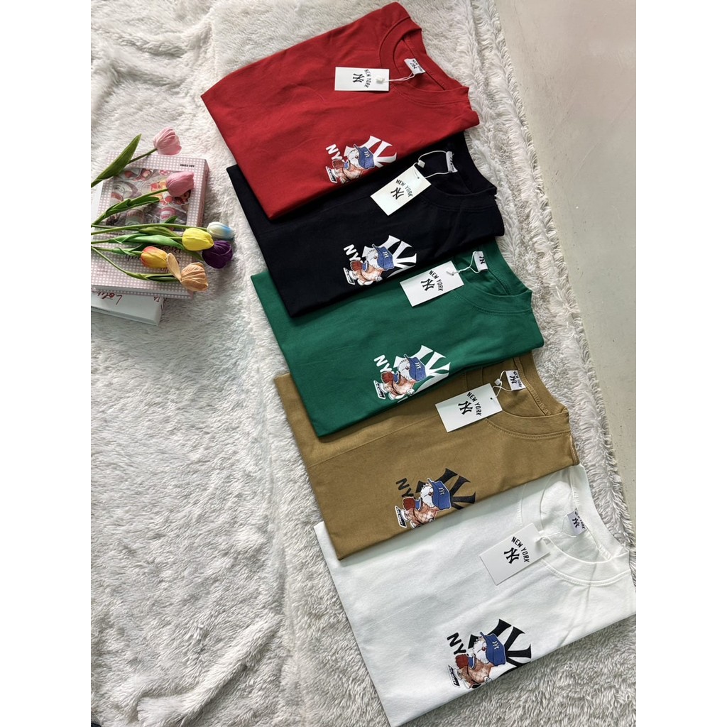 Atasan wanita kaos import NY atasan bkk Ny motif dora kaos oversize kerah o-neck