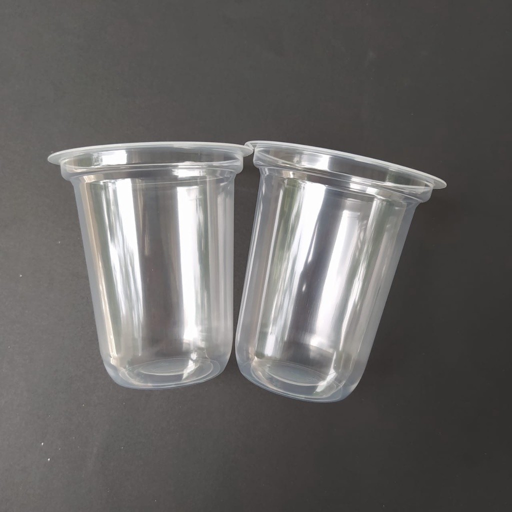 gelas cup plastik pp starindo 12oz oval tebal