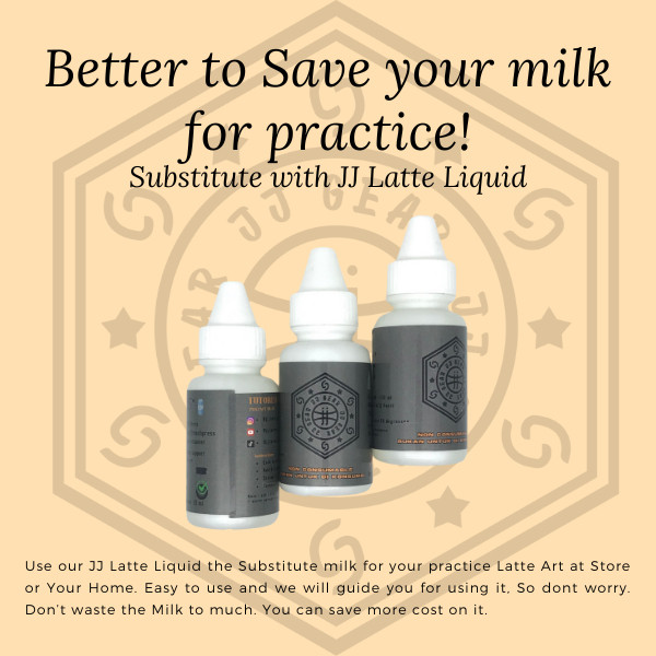 HTR97 JJ LATTE ART LIQUID CAIRAN PENGGANTI SUSU UNTUK LATIHAN MENGGAMBAR LATTE ART BUKAN UNTUK DI KO