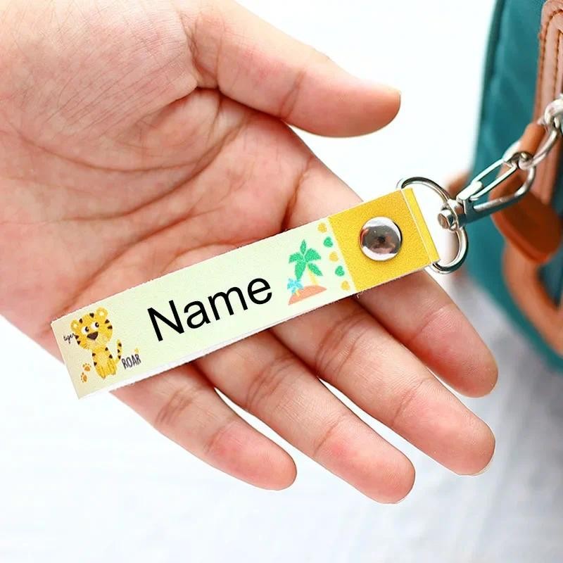 

2023 Personalized Custom Name Tag School Bag Pendant, Name Keychain For Kindergarten Children To Go To School Name Badge Lanyard