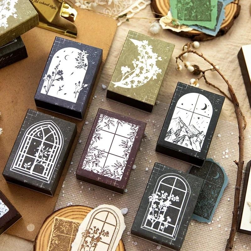 

1Pack Stamp Vintage Landscape Design Handbook DIY Decoration Printing 6 Models