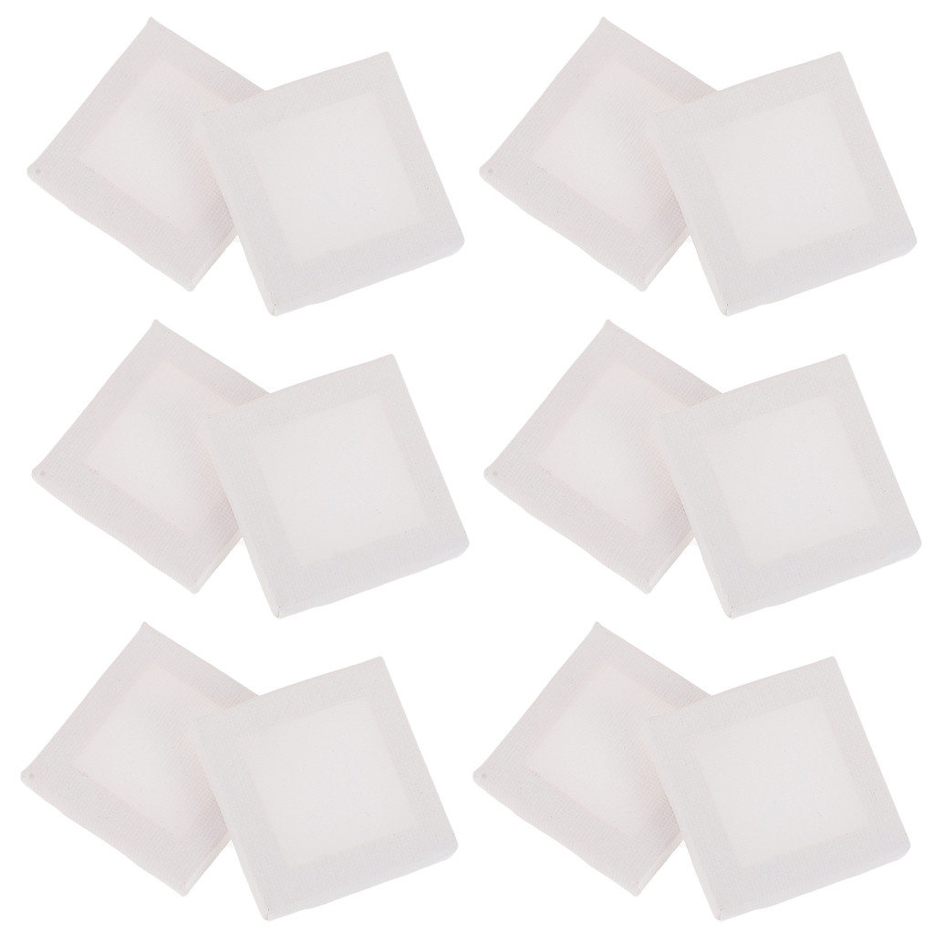 

12 Pcs Mini Canvas Frame Canvases for Acrylic Painting Blank Oil White Round with Supplies Child