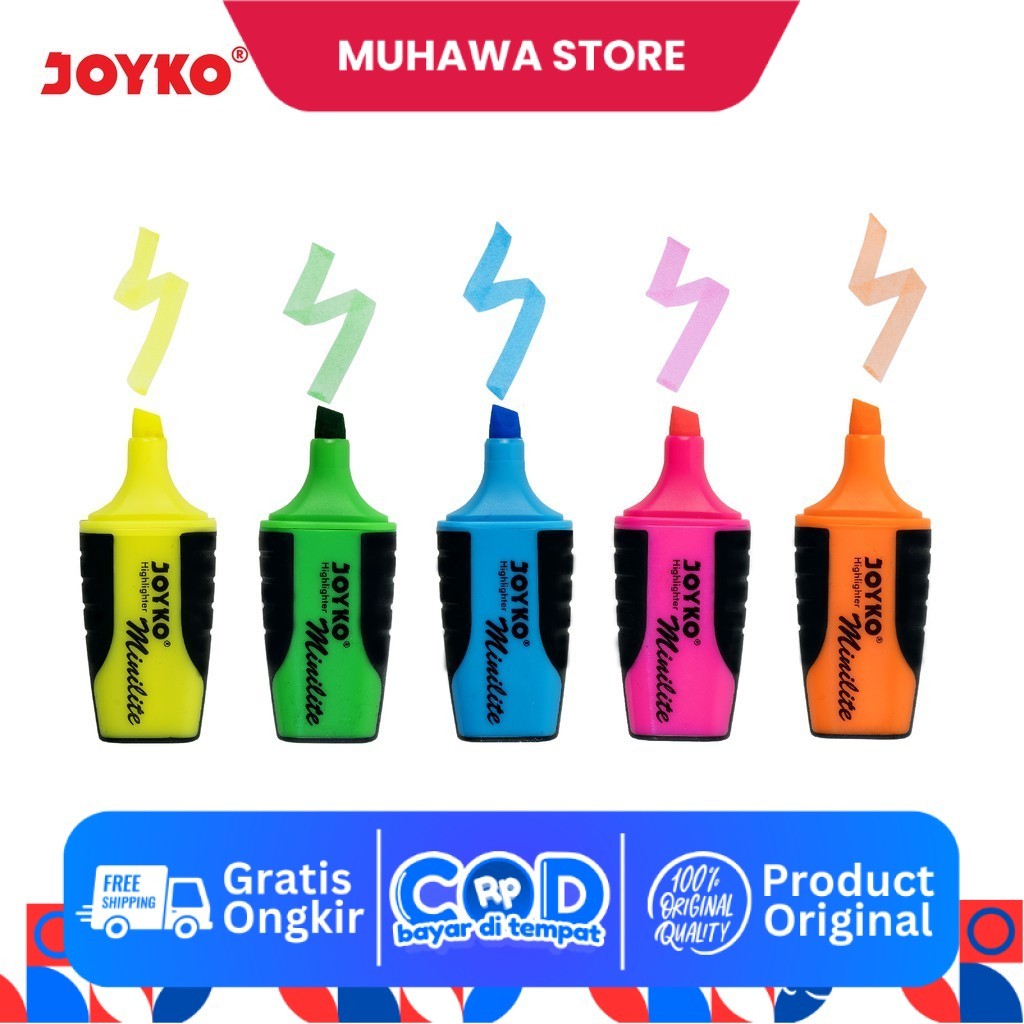 

PENANDA JOYKO ECERAN/SATUAN Joyko Highlighter Minilite Penanda Berwarna