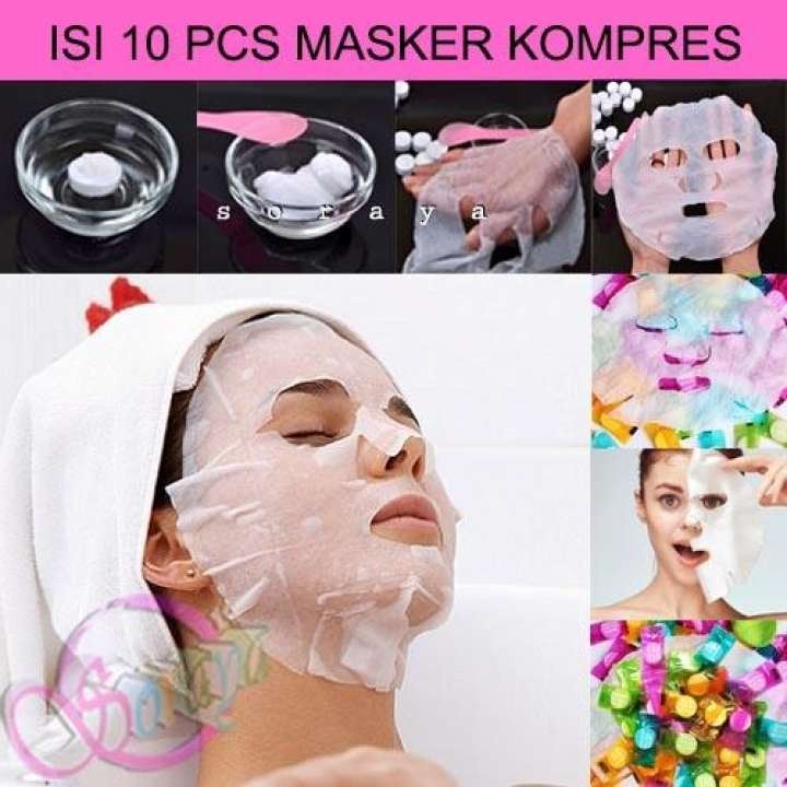 Isi 10 Pcs Masker Kompres Wajah - Compressed Mask Paper - Masker Wajah - (213)