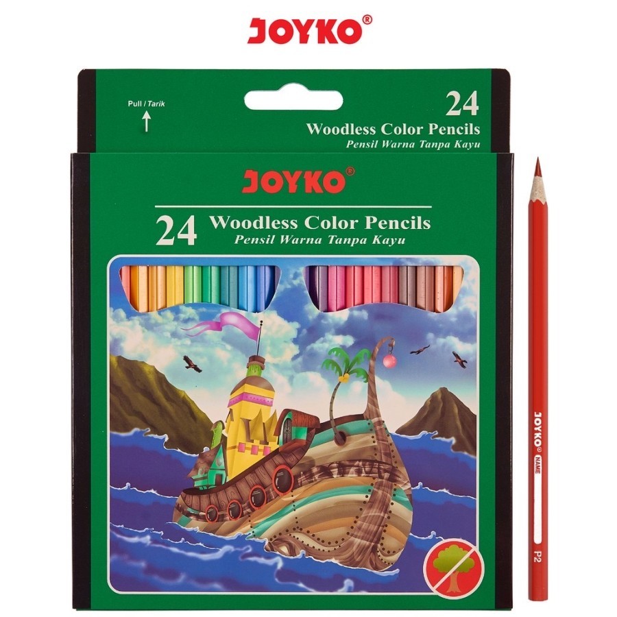 

JOYKO CP-104 24 woodles color pencils pensil warna 24 Pensil Panjang
