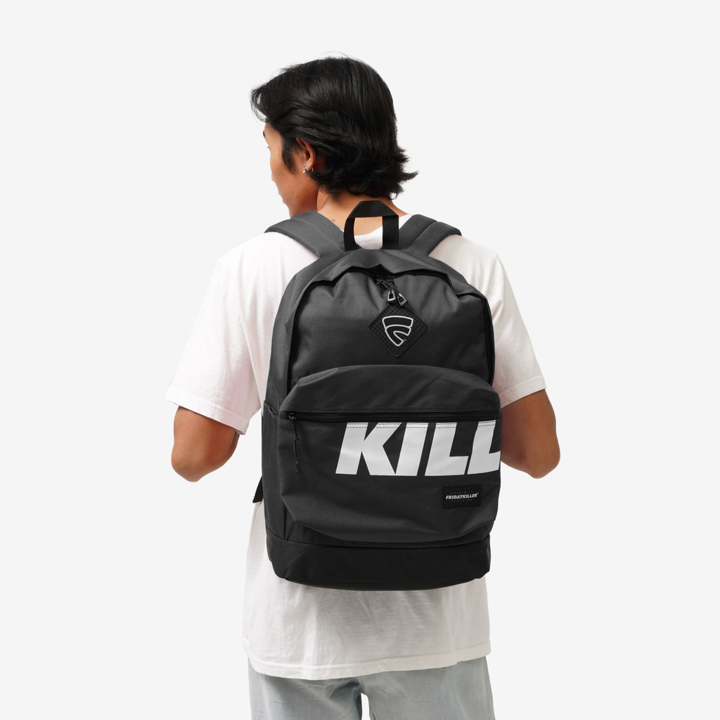 TAS PUNGGUNG RANSEL BACKPACK CASUAL SIMPLE PRIA WANITA HITAM FRIDAY KILLER | ONADO BP BLACK
