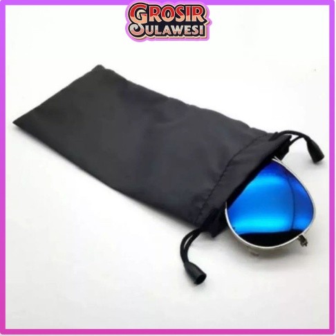 COD MAKASSAR  Sarung Kacamata / Pouch Kacamata / Sunglasses Bag / Tempat Kacamata Kain Serut / Sarun