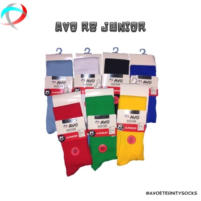 mimin27_id -[Sale Promo] Kaos Kaki Bola Futsal Panjang Antislip Anak AVO R8 JUNIOR - Biru
