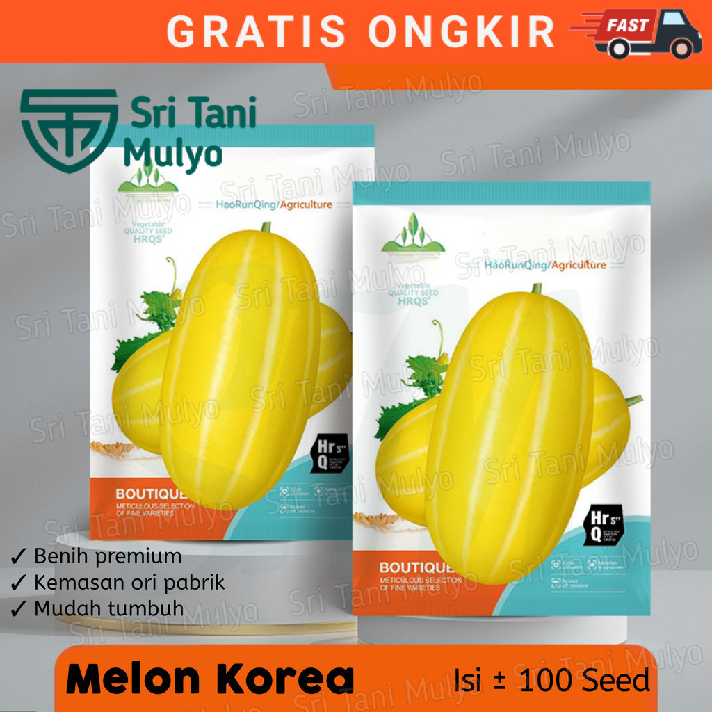 OM - BENIH MELON KOREA BERKUALITAS KEMASAN PABRIK-BIBIT MELON